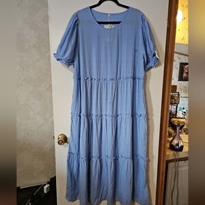 Chic Light Blue Maxi Dress